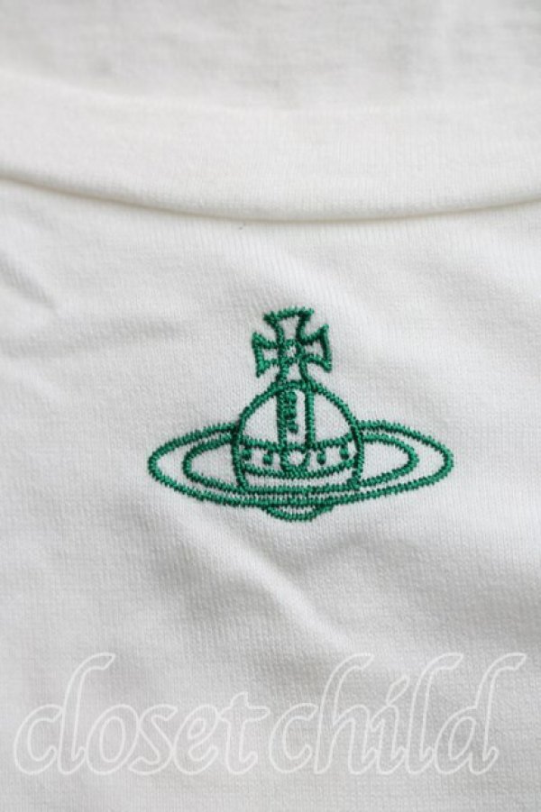 画像6: ヴィヴィアンウエストウッド 中古 / ラインオーブ刺繍カットソー  白  H-26-07-05-033-to-OD-ZH (6)