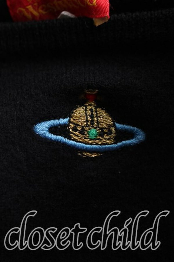 画像7: ヴィヴィアンウエストウッド 中古 / カラーオーブ刺繍ニット 40（9号相当） 黒  H-26-07-05-035-to-OD-ZH (7)