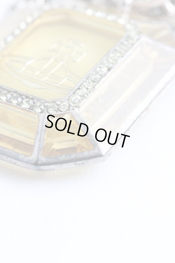 画像4: ヴィヴィアンウエストウッド 中古 / エメラルドフレームネックレス  シルバー  H-26-07-05-050-nl-OD-ZH (4)