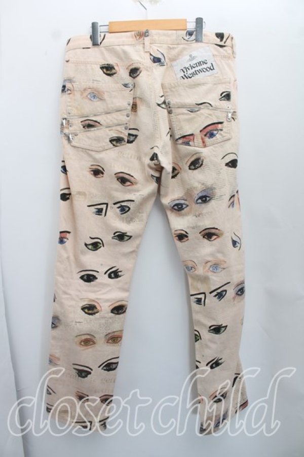 画像2: ヴィヴィアンウエストウッド 中古 / EYES MARLENEデニムパンツ W34 ベージュ  H-26-07-05-012-pa-OD-ZH (2)