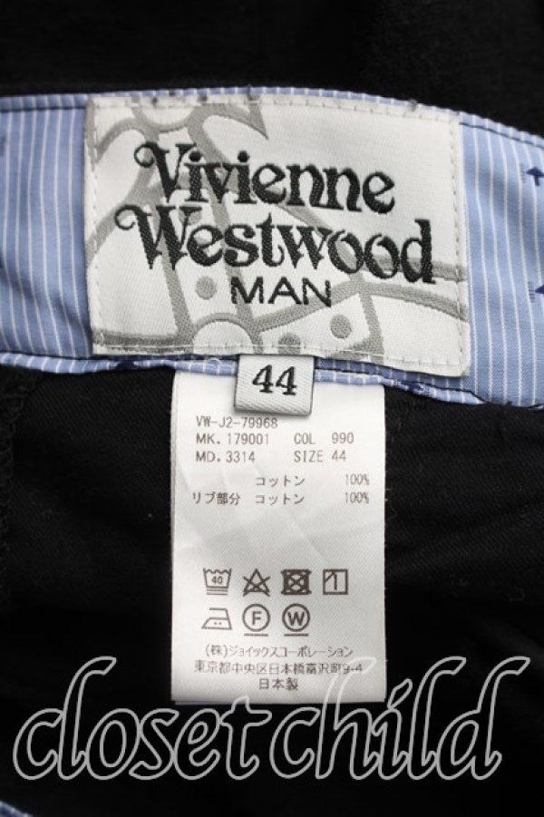 画像3: ヴィヴィアンウエストウッド MAN 中古 / メランジレイヤーパンツ 44（メンズS相当） 黒  H-26-07-05-017-pa-OD-ZH (3)