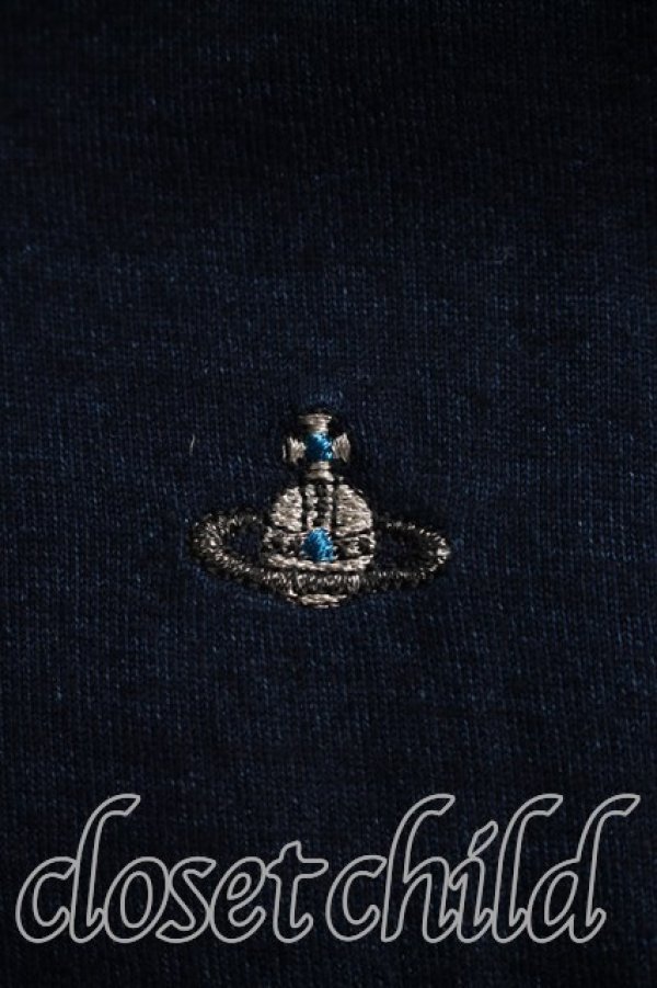画像6: ヴィヴィアンウエストウッド MAN 中古 / オーブ刺繍切替カットソー 46（メンズM相当） 紺  H-26-07-19-006-to-OD-ZH (6)