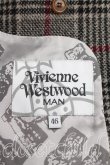 画像3: ヴィヴィアンウエストウッド MAN 中古 / ツイードチェックロングコート 46（メンズM相当） 灰  H-26-07-19-011-co-OD-ZH (3)