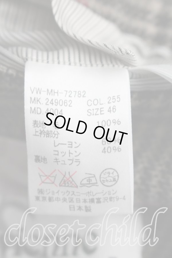 画像4: ヴィヴィアンウエストウッド MAN 中古 / ツイードチェックロングコート 46（メンズM相当） 灰  H-26-07-19-011-co-OD-ZH (4)