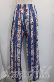 画像2: 【Vintageオークション】ヴィヴィアンウエストウッド 中古 / ローズ柄パジャマパンツ L 青  H-26-07-25-021-pa-OD-ZH (2)