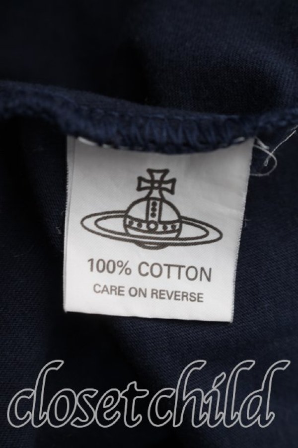 画像4: 【Vintage放出】ヴィヴィアンウエストウッド 中古 / ミルキーウェイTシャツ L 紺  H-26-07-25-024-ts-OD-ZH (4)