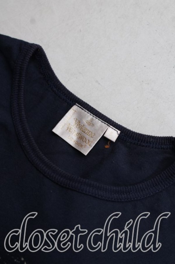 画像7: 【Vintage放出】ヴィヴィアンウエストウッド 中古 / ミルキーウェイTシャツ L 紺  H-26-07-25-024-ts-OD-ZH (7)