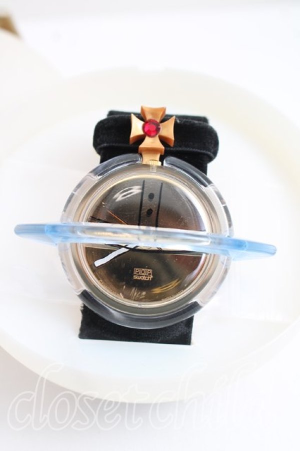 画像2: 【Vintage放出】ヴィヴィアンウエストウッド 中古 / オーブスウォッチ  黒  H-26-07-25-007-ac-OD-ZH (2)
