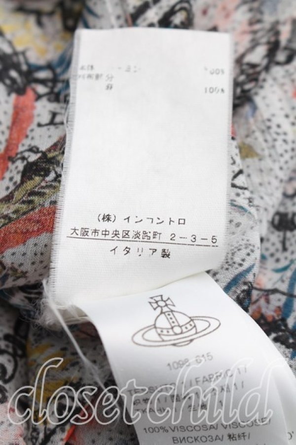 画像5: ANGLOMANIA 中古 / NEW HEROブラウス  I（7号相当） 黒ｘ赤  H-26-07-26-022-to-OD-ZH (5)