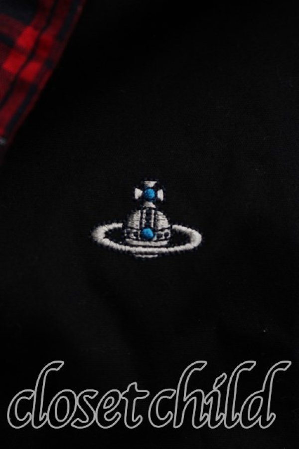 画像5: ヴィヴィアンウエストウッド MAN 中古 / DETAILD CHECK ビッグオジークラークシャツ FREE 紺×赤  H-26-07-26-007-bl-OD-ZH (5)