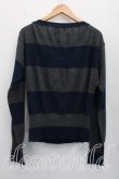 画像2: ヴィヴィアンウエストウッド 中古 / ボーダーニット 02（11号相当） 灰×紺  H-26-08-02-021-to-OD-ZH (2)