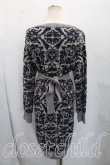 画像2: ヴィヴィアンウエストウッド 中古 / ジャガードニットワンピース 2（9号相当） 灰ｘ紺  H-26-08-02-003-op-OD-ZH (2)