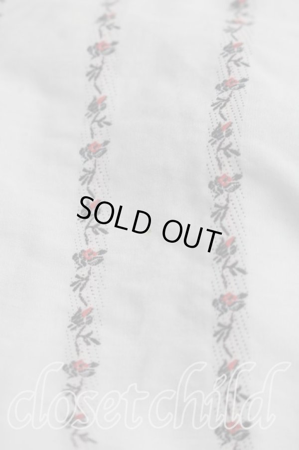 画像6: ヴィヴィアンウエストウッド MAN 中古 / ローズ刺繍ストライプシャツ 46（メンズM相当） 白  H-26-08-02-023-bl-OD-ZH (6)