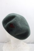 画像2: ヴィヴィアンウエストウッド 中古 / ハート刺繍ベレー帽  カーキ  H-26-08-02-040-ha-OD-ZH (2)