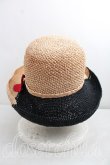 画像3: ヴィヴィアンウエストウッド 中古 / バイカラーストローハット  ナチュラルｘ黒  H-26-08-02-042-ha-OD-ZH (3)