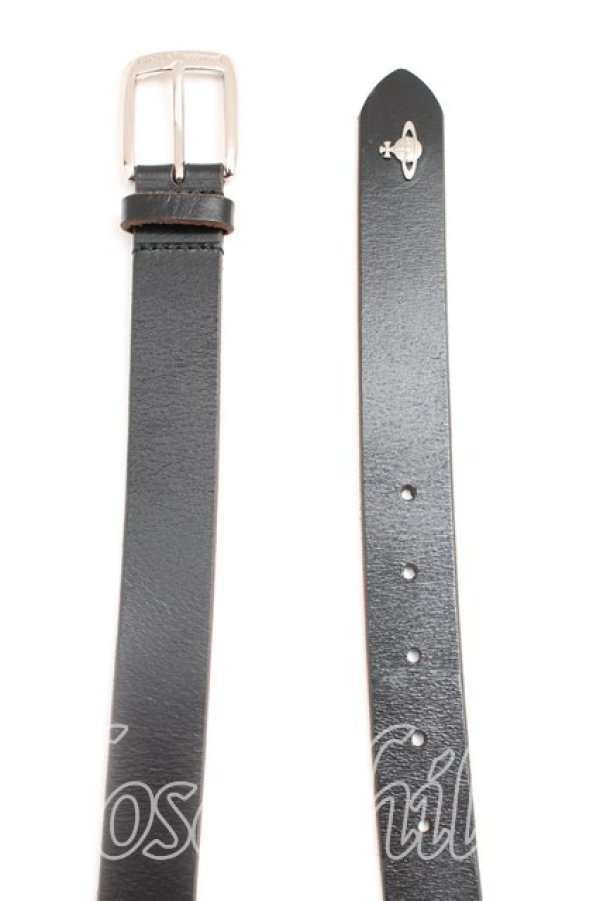 画像2: ヴィヴィアンウエストウッド MAN 中古 / ベーシックベルト  黒  H-26-08-02-051-gd-OD-ZH (2)
