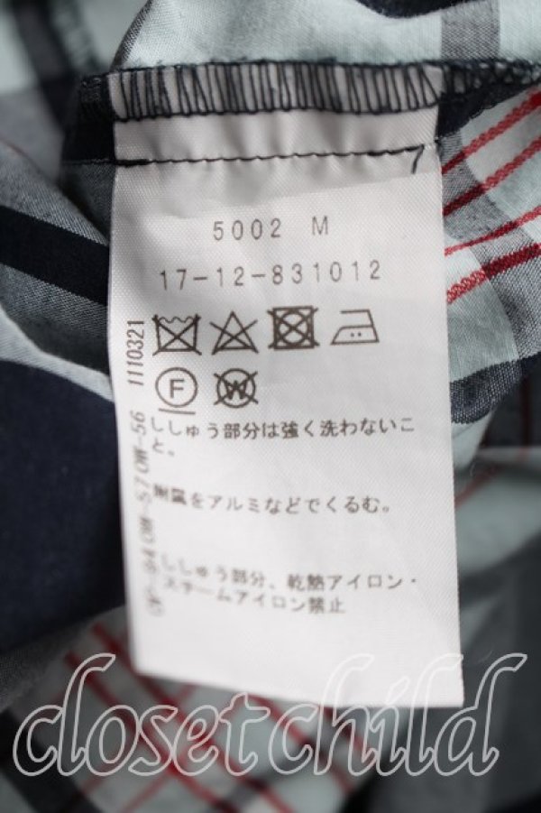 画像4: ヴィヴィアンウエストウッド 中古 / タータンチェックスクエアシャツ 00（ワンサイズ） 灰ｘ紺  H-26-08-02-007-bl-OD-ZH (4)