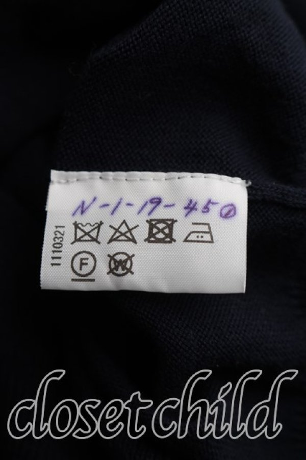 画像4: ヴィヴィアンウエストウッド 中古 / 単色オーブ刺繍ニット M 紺  H-26-08-02-013-to-OD-ZH (4)