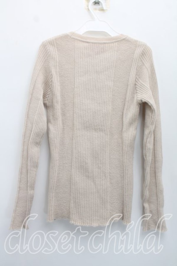 画像2: ヴィヴィアンウエストウッド 中古 / 単色オーブ刺繍切替ニット 02（9号相当） ベージュ  H-26-08-02-014-to-OD-ZH (2)