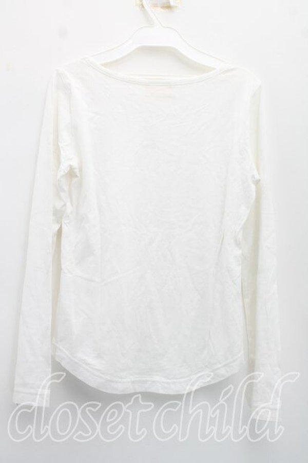 画像2: ヴィヴィアンウエストウッド 中古 / 単色オーブ刺繍Tシャツ 2（9号相当） 白  H-26-08-02-015-to-OD-ZH (2)