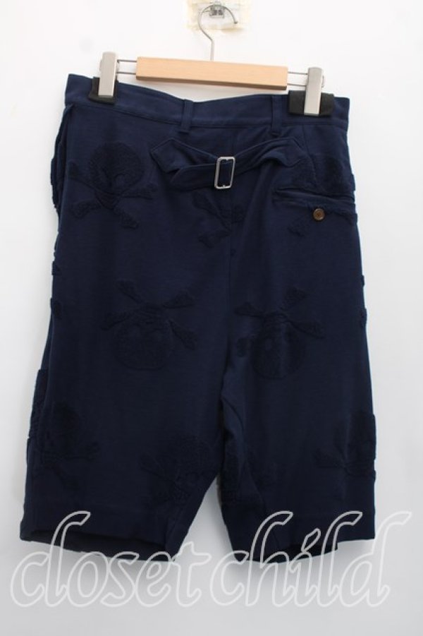 画像2: ヴィヴィアンウエストウッド MAN 中古 / スカルジャガードハーフパンツ 44（メンズS相当） 紺  H-26-08-09-003-pa-OD-ZH (2)