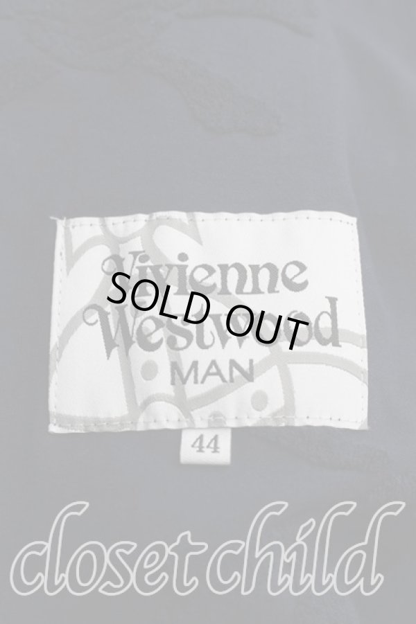 画像3: ヴィヴィアンウエストウッド MAN 中古 / スカルジャガードジャケット 44（メンズS相当） 紺  H-26-08-09-001-jc-OD-ZH (3)