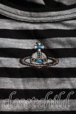 画像5: ヴィヴィアンウエストウッド MAN 中古 / オーブ刺繍ボーダータンクトップ 44（メンズS相当） 黒ｘ灰  H-26-08-09-012-to-OD-ZH (5)