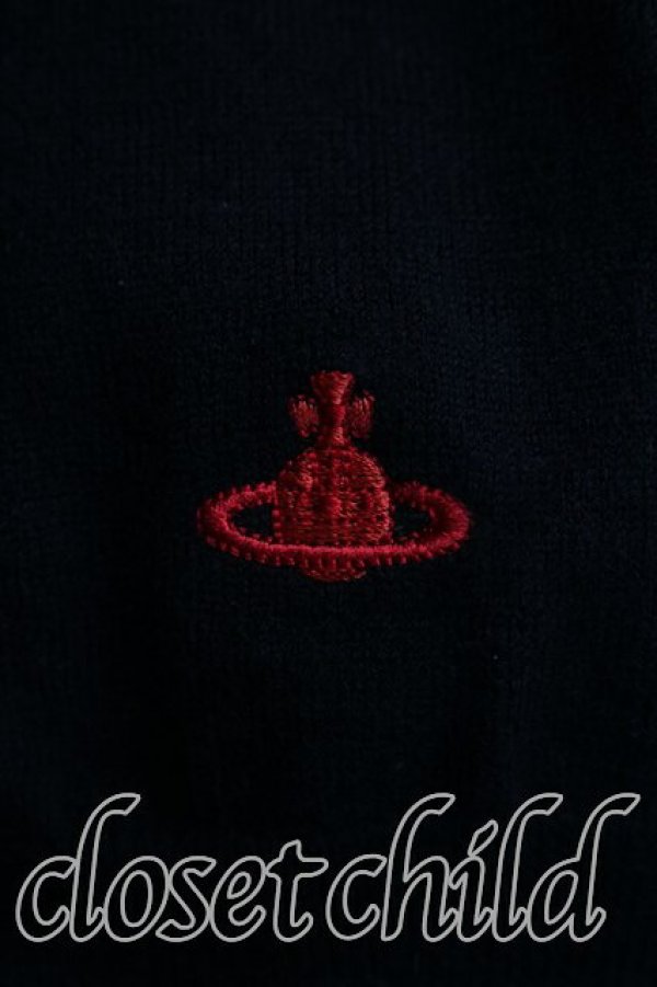画像6: ヴィヴィアンウエストウッド 中古 / 単色オーブ刺繍カーディガン 2（９号相当） 黒  H-26-08-16-032-to-OD-ZH (6)