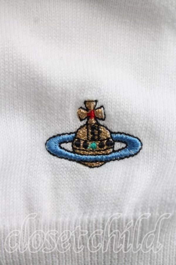 画像6: ヴィヴィアンウエストウッド 中古 / カラーオーブ刺繍コットンカーディガン S 白  H-26-08-16-039-to-OD-ZH (6)