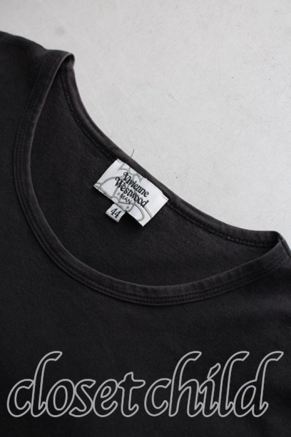 画像5: ヴィヴィアンウエストウッド MAN 中古 / ハニービーカーブシェイプ半袖Tシャツ 44（メンズS相当） 黒  H-26-08-16-041-to-OD-ZH (5)