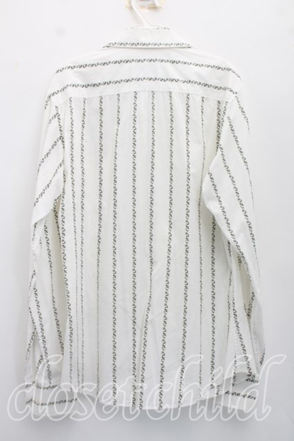 画像2: ヴィヴィアンウエストウッド MAN 中古 / ティーガーデン長袖シャツ 46（メンズS相当） 白  H-26-08-16-051-bl-OD-ZH (2)
