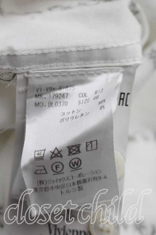 画像4: ヴィヴィアンウエストウッド MAN 中古 / ティーガーデン長袖シャツ 46（メンズS相当） 白  H-26-08-16-051-bl-OD-ZH (4)