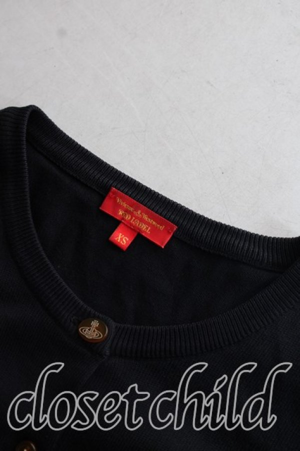 画像6: ヴィヴィアンウエストウッド 中古 / カラーオーブ刺繍カーディガン XS 黒  H-26-08-16-053-to-OD-ZH (6)