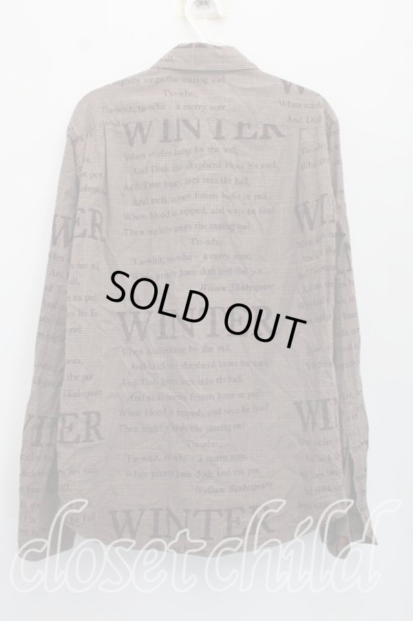 画像2: ヴィヴィアンウエストウッド MAN 中古 / ”WINTER"クラシックビッグシャツ 44（メンズS相当） 茶  H-26-08-16-016-bl-OD-ZH (2)