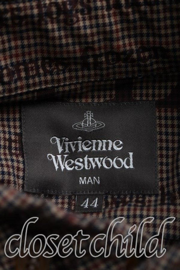 画像3: ヴィヴィアンウエストウッド MAN 中古 / ”WINTER"クラシックビッグシャツ 44（メンズS相当） 茶  H-26-08-16-016-bl-OD-ZH (3)