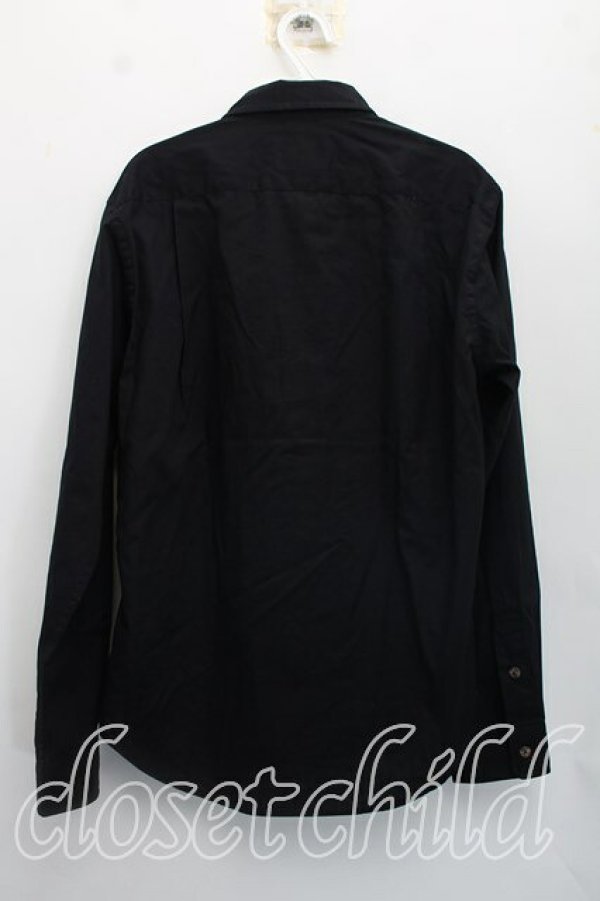 画像2: ヴィヴィアンウエストウッド MAN 中古 / FRONT MAN LONDONクラシックシャツ 46（メンズM相当） 黒  H-26-08-16-018-bl-OD-ZH (2)