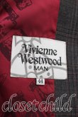 画像3: ヴィヴィアンウエストウッド MAN 中古 / タータンチェックウエストコート 44（メンズS相当） 灰  H-26-08-23-028-to-OD-ZH (3)