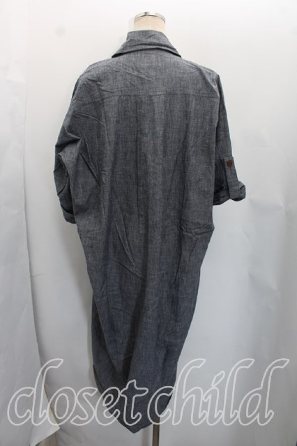 画像2: ヴィヴィアンウエストウッド 中古 / シャンブレーシャツワンピース  インディゴ  H-26-08-23-002-op-OD-ZH (2)
