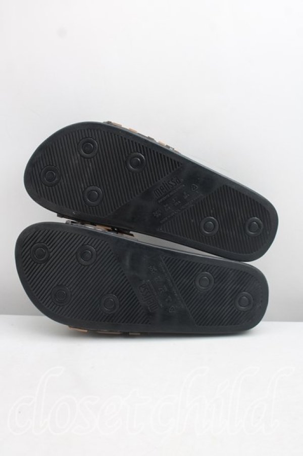 画像5: ヴィヴィアンウエストウッド×Melissa 中古 / BEACH SLIDE ADサンダル EU39（24.5cm相当） 黒  H-26-08-23-013-sh-OD-ZH (5)