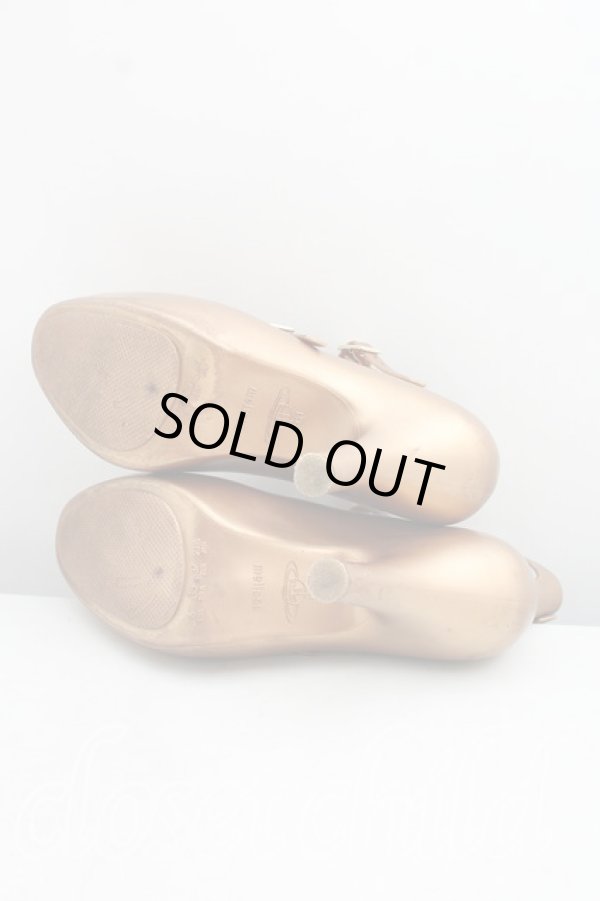 画像5: ヴィヴィアンウエストウッド×Melissa 中古 / 3ストラップエレベーテッド 37（23.5cm相当） ゴールド  H-26-08-30-022-sh-OD-ZH (5)
