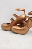 画像6: ヴィヴィアンウエストウッド×Melissa 中古 / 3ストラップエレベーテッド 37（23.5cm相当） ゴールド  H-26-08-30-022-sh-OD-ZH (6)