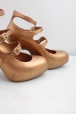 画像7: ヴィヴィアンウエストウッド×Melissa 中古 / 3ストラップエレベーテッド 37（23.5cm相当） ゴールド  H-26-08-30-022-sh-OD-ZH (7)