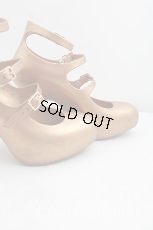画像7: ヴィヴィアンウエストウッド×Melissa 中古 / 3ストラップエレベーテッド 37（23.5cm相当） ゴールド  H-26-08-30-022-sh-OD-ZH (7)