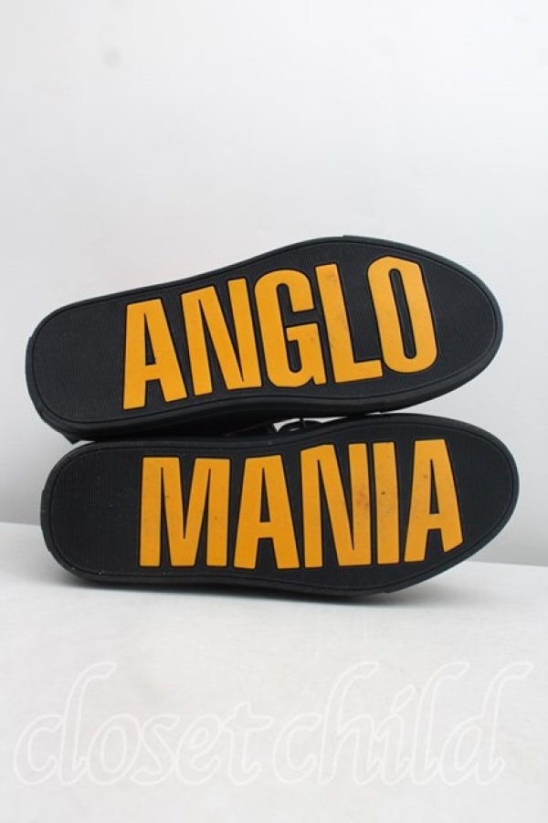画像5: ANGLOMANIA 中古 / フラワーテープハイトップスニーカー 39（25cm相当） 黒  H-26-08-30-023-sh-OD-ZH (5)