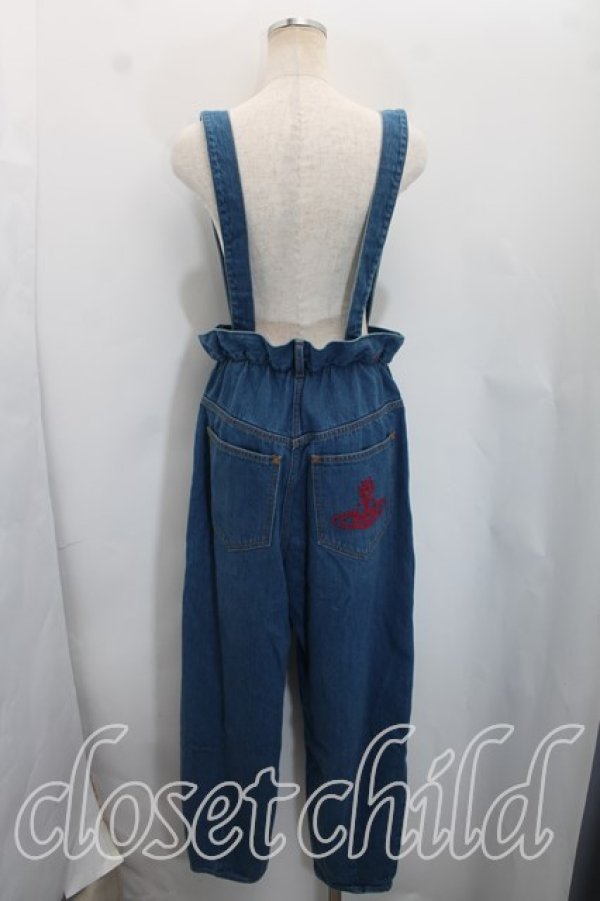 画像2: ヴィヴィアンウエストウッド 中古 / サスペンダーデニム 00（ワンサイズ） インディゴ  H-26-08-30-005-pa-OD-ZH (2)