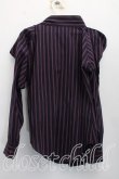 画像2: ヴィヴィアンウエストウッド 中古 / ストライプタイフロントシャツ 2（9号相当） 紺ｘ赤  H-26-08-30-006-bl-OD-ZH (2)