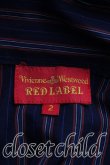 画像3: ヴィヴィアンウエストウッド 中古 / ストライプタイフロントシャツ 2（9号相当） 紺ｘ赤  H-26-08-30-006-bl-OD-ZH (3)
