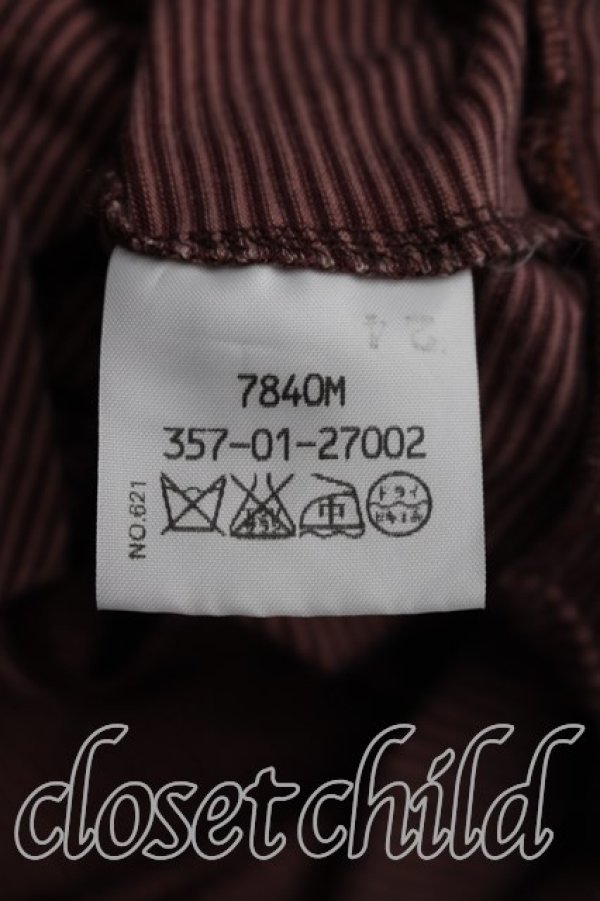 画像4: ヴィヴィアンウエストウッド 中古 / ボーダープリーツスカート 2（9号相当） ピンクｘ茶  H-26-08-30-010-sk-OD-ZH (4)