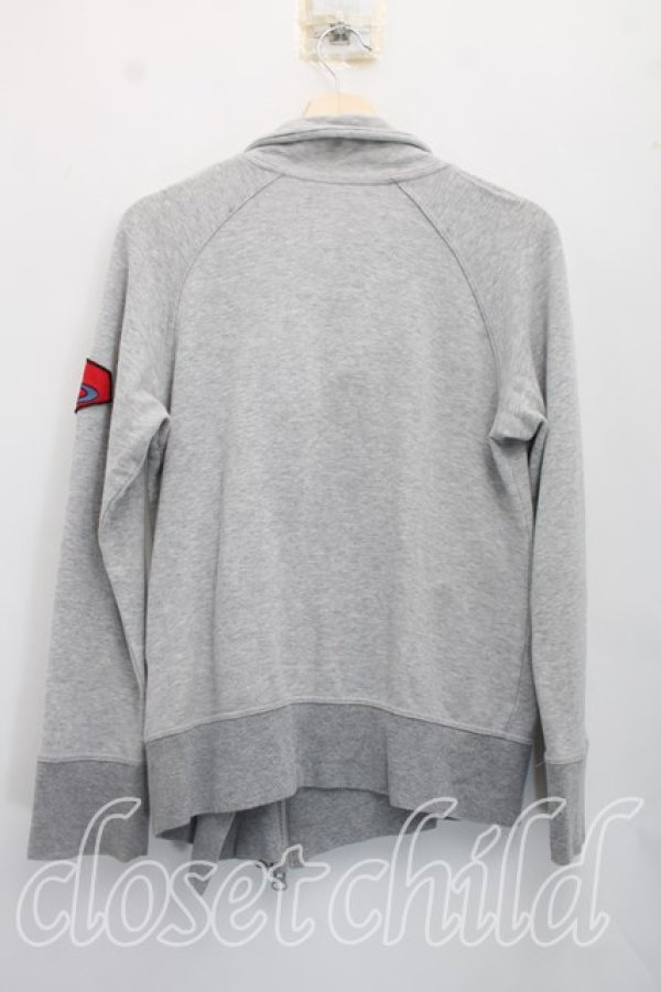 画像2: ヴィヴィアンウエストウッド 中古 / オーブパッチジップスウェット 3（11号相当） 灰  H-26-08-30-016-to-OD-ZH (2)
