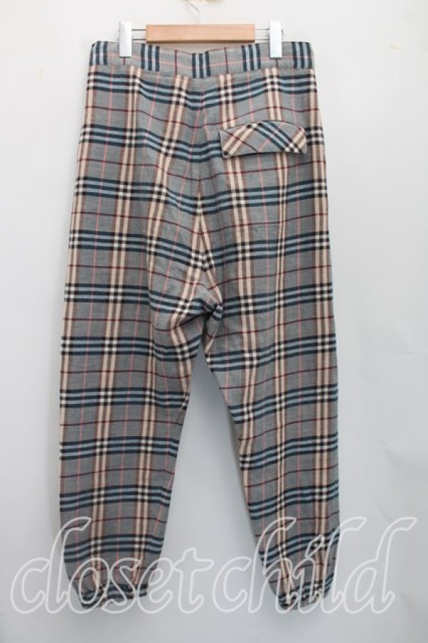 画像2: ヴィヴィアンウエストウッド MAN 中古 / タータンチェックカーゴパンツ 44（メンズS相当） 灰  H-26-09-06-004-pa-OD-ZH (2)